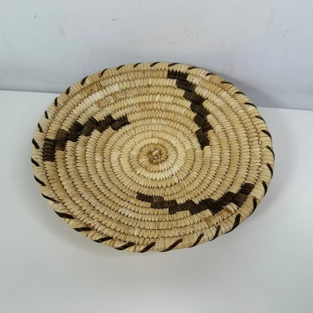 Vintage Tohono O'odham Basket Papago Plate Native Woven Arizona SW 9